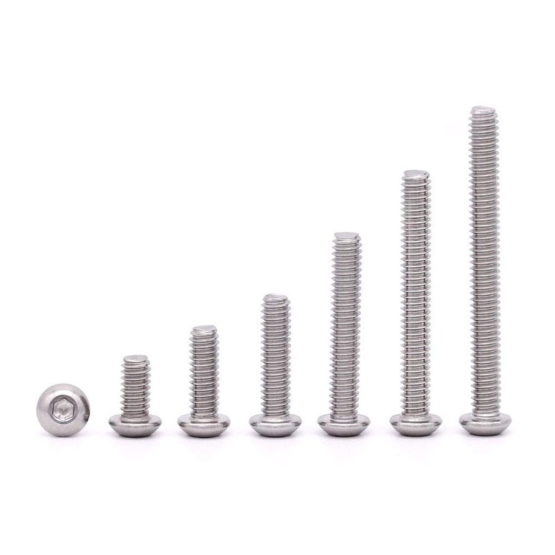 RoyceMart 5/16-18 x 1" (25 Pack) Hex Socket Button Head Cap Screws Bolts, Allen Socket Drive, 304 Stainless Steel 18-8, Bright Finish, Full Machine UNC Threads - Image 4